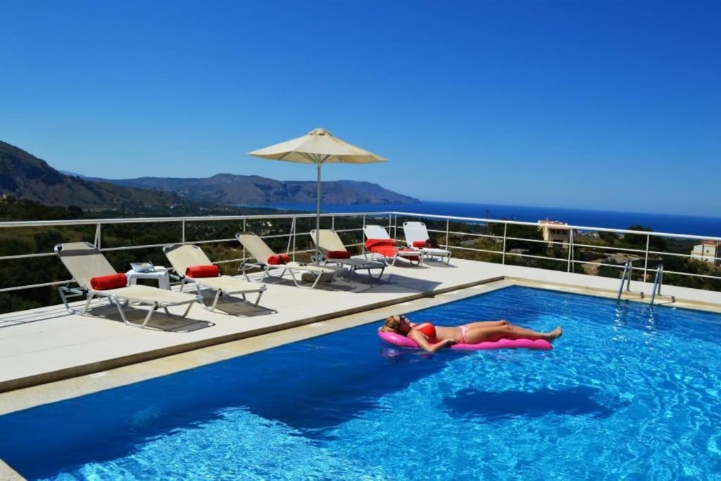 Villa Vuna - Private Pool -Sea View Khania Eksteriør bilde